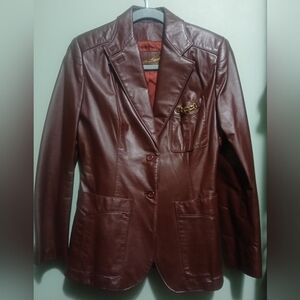 Etienne Aigner Oxblood Vintage Jacket